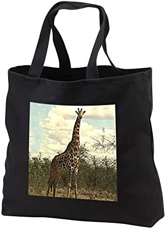 3drose Wild Animals - Giraffe - Saco de Tote de jeans lavado 14W x 14h x 3d