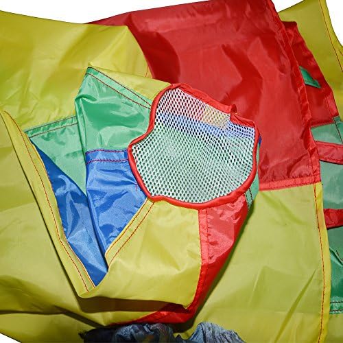 Sonyabecca Parachute for Kids 6 'com 9 lidadas com brinquedos de jogo para crianças