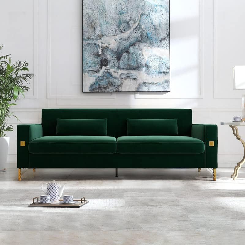 Iqiaite 85.63 '' Sofá de sofá, meados do século Modern Decor Modern Love Seat Couches com braço para sala de estar, Móveis