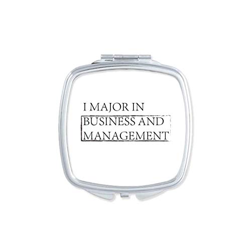 Quote I Manho em negócios e gerenciamento espelhe portátil compacto maquiagem de bolso de dupla face de vidro de lados