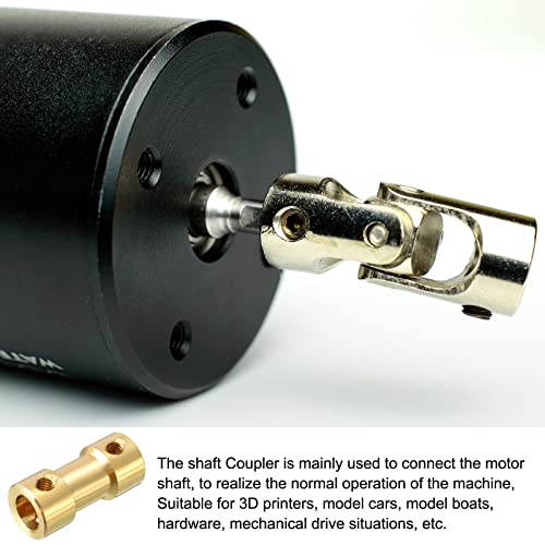Rebacor Rigiding Rigid Coupling Couplador de acoplador Acessórios do motor [para impressora 3D] -5mm a 5mm Bore L20 x D9/ouro