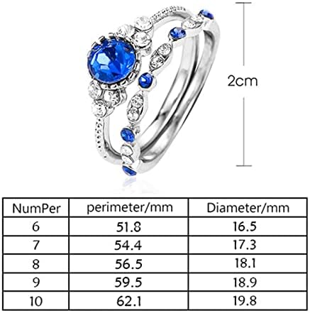 2023 Novo noivado feminino 2 peças conjunto único de conjuntos de presentes anel de proposta de prata anel de noiva retro noivado