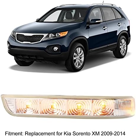 Luzes do marcador lateral de Akozon, LED completo Dinâmica Espelho lateral Blinker Turn Signal Light Substituição para Kia Sorento XM 2009-2014