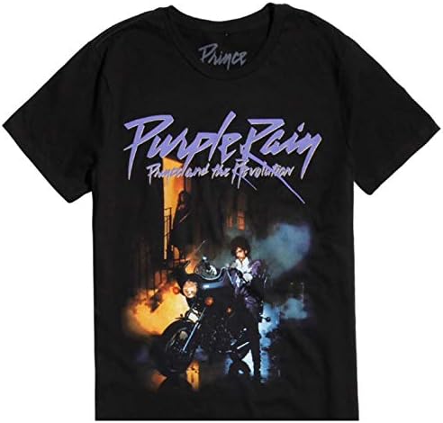 Prince Official Rain Purple Live Black Youth T-shirt