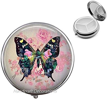Butterfly Pill Box-Butterfly Pill Box-Butterfly Pill Case-Butterfly Jóias-Butterfly Charm-Nature Jóias-Summer-Cristmas Presente.f163