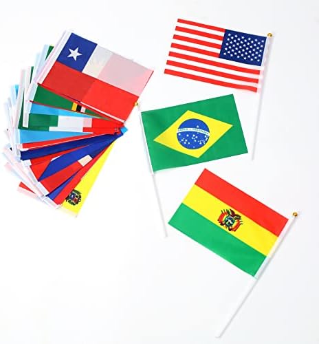 54 Pacote de bandeiras do país africano, pequenas bandeiras das bandeiras internacionais mundiais em paus, decorações de festas de bandeiras mundiais, decoração de sala de aula de história da mesa do escritório, adequada para eventos esportivos