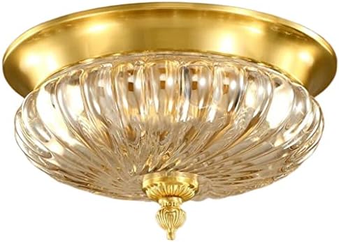 Ganfanren European Vintage Brass Design Crystal Light Light Glossy Electroplated Brass Lamp Bedroom Light Light