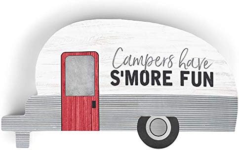 P. Graham Dunn Campers tem um trailer de diversão cinza 5 x 2,75 madeira de pinheiro pequena placa de mesa