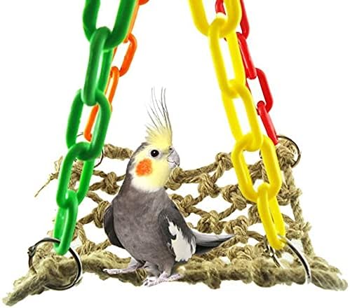 Bird Hammock Swing Cempo de cânhamo pendurado na rede de escalada Parrot Pedra Brinquedos de ginástica para cacatua periquito cockatiel amorbirds gage