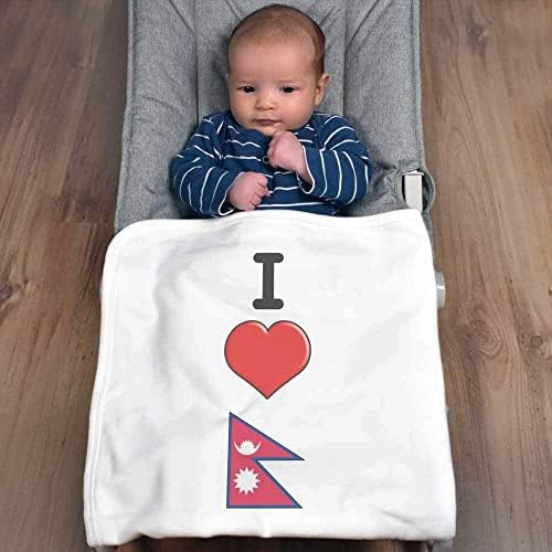 Azeeda 'I Love Nepal' Cotton Baby Blain / Shawl