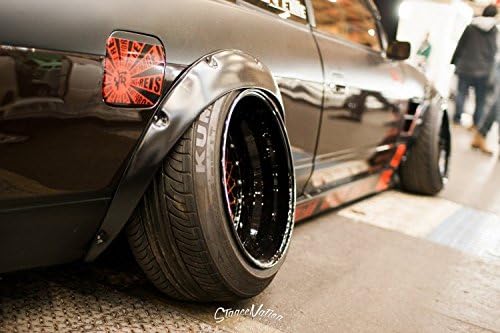 Ajuste Rising - Universal JDM Fender Flares 2,75 polegadas 4pcs Wheel Arch Overfender Wide Body ZG Style