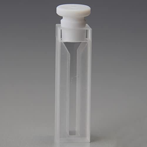 Cuveta de vidro de 7ml de adamas-beta de 20 mm com microcuveta de parede branca de tampa para espectrofotômetro, 22,5 × 12,5 × 45mm, largura do caminho da luz 1 mm