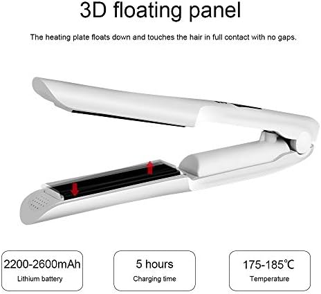 2 em 1 alisador de cabelo e cambista com mais painel de fling de cerâmica 3D torna o brilho suave do cabelo, controle