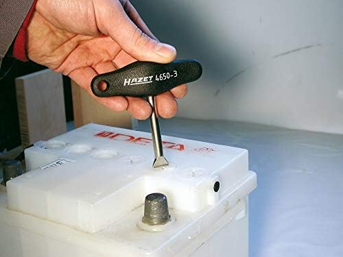 Hazet 4650-3 95 mm Perfil de slot Ferramenta especial para tampões de bateria-Chrome plated