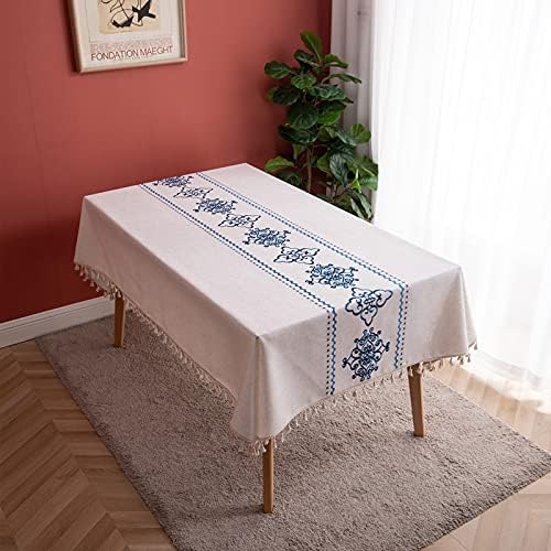 Toleta de mesa de linho de linho de toalha de toque de retângulo IVAPUPU com toalhas de mesa à prova d'água Tarda de