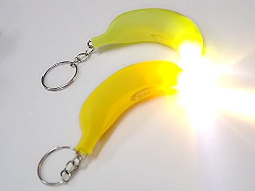 1 PCS Mini tamanho LED Banana Keychain Light Up Up Fruit Chain Fruta Chave Chave Luminosa Amarelo Luminoso ou Chacenna de Banana Verde Toy Lanterna para Crianças