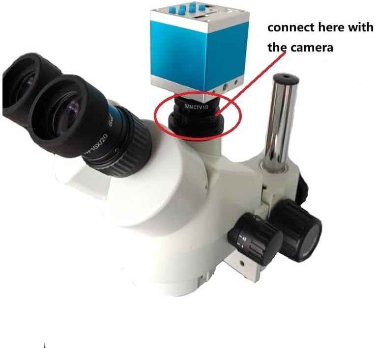 Acessórios para microscópio 0,3x 0,5x Adaptador de lentes de montagem C 1/2 1/3 1x Microscópio Adaptador de câmera Consumíveis