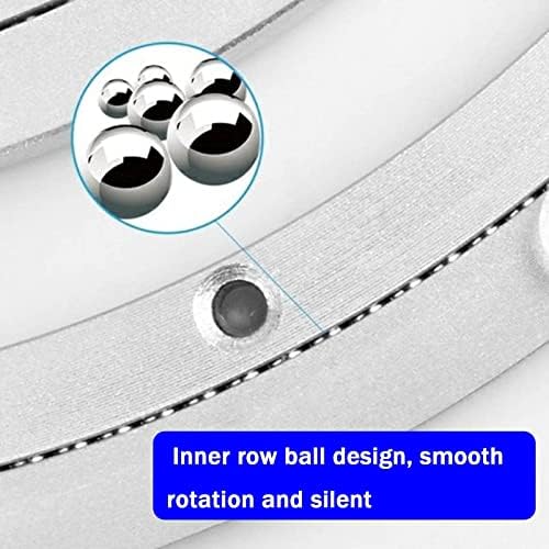 Rolução giratória de liga de alumínio Rolando de 360 ​​graus para placa giratória, 2 PCs Placa giratória pesada rolamento redondo