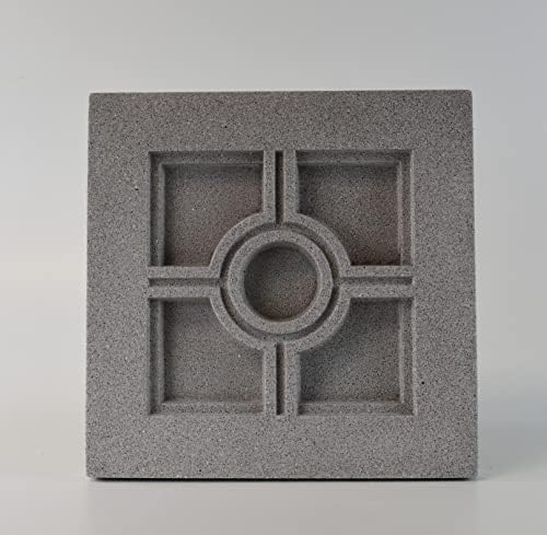 O Pineapple Grove projeta o ornamento de placa de ladrilhos 3D de alívio do BAS Sculpted BAS, pedra fundida sólida, design cruzado
