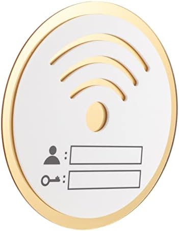 Besportble WiFi Sign Sinais de quadro -negro 2pcs wifi sinalização de adesivos de adesivo de rede sinais de cobertura de rede