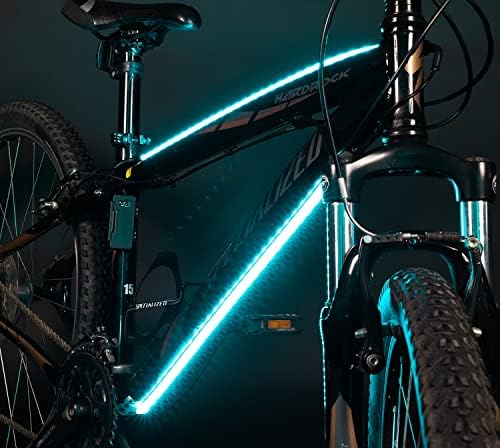 Sistema de iluminação de bicicleta de LED de actionglow - Luzes da estrutura da bicicleta | 7 modos de cores, à prova d'água, super brilhante, visível a partir de mais de 800 metros, instalação fácil de 5 minutos