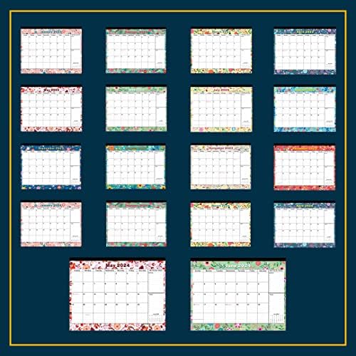 2022-2023 Planejador de calendário mensal grande de mesa acadêmico. Design floral com ímãs para geladeira. Desktop junho de 2022 a dezembro de 2023 Calendário de parede, 17,3 x 13,2 ''