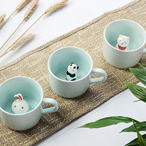 Zah 3d Caneca Animal dentro da xícara Cerâmica de desenho animado Feliz chá para meninos meninos garotos homens homens caneca de café