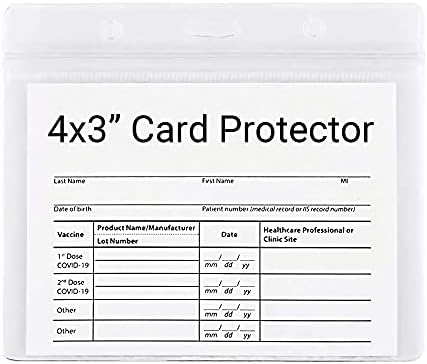 5 Pacote - Protetor de cartão de vacinação cdc padrão de 4 x 3 polegadas suporte para cartões de vacina recorde de
