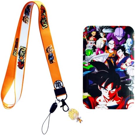 Anime Id Id Intembruda com cordão, cordão de chaveiro Kawaii Keychain With Id Holder for Keys, cordões para homens homens