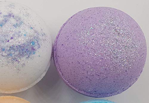 Spa Pure Mermaid Bath Bomb for Kids - Surpresa Glitter, 1 Mermaid Splash Bath Bath Bath Fizzy Gift, XL, 5 oz, EUA Made, Bubble Bath