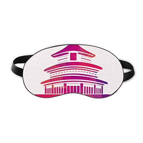 China Vermelho Templo do Céu Patriotismo Sleep Eye Shield Soft Night Blindfold Shade Cover