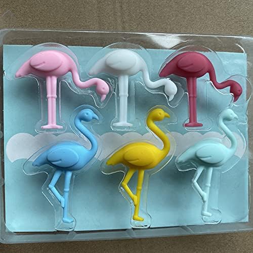 Golandstar 6pcs Conjunto de silicone Flamingo Marcadores de bebida marcadores de vidro de vidro de vidro bebem vidro