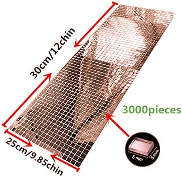 3000 peças 5mm por 5mm espelhos de ouro rosa Mosaico Tiles Disco Ball espelho telhas de vidro quadrado real Automínio