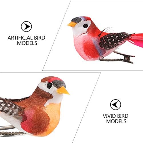 Sewroro Bird Decorations Modelos de pássaros 12pcs