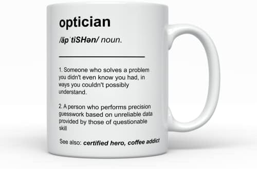 Caneca de café oculista, presentes engraçados para melhor tecnologia óptica de todos