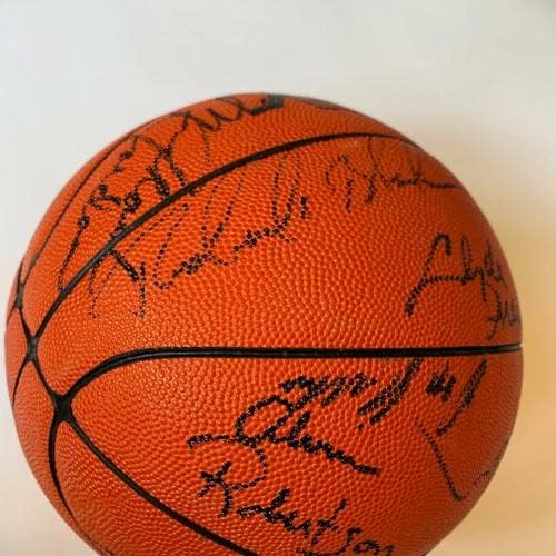 Michael Jordan Rookie 1986 All Star Game Team assinou basquete 22 SIGS JSA COA - Basquete autografado