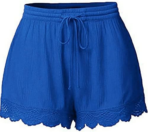 Shorts para mulheres ioga esporte shorts ativos perneiras elásticas da cintura média de calça curta renda plus size corda shorts