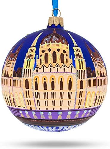 Parlamento de Budapeste, Ornamento de Natal da Bola de Vidro da Hungria 4 polegadas