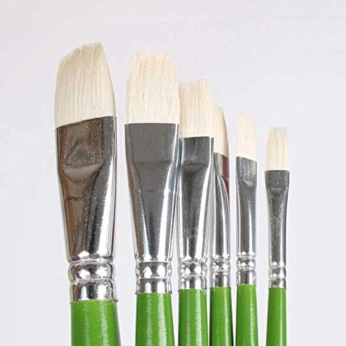 Bincos de tinta HNKDD 6PCS Conjunto de nylon pincel de nylon Óleo de haste curta ACRYLIC Brush aquarela Pen Supplies