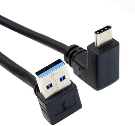 CableCC USB 3.1 USB-C reversível angular para 90 graus Angular um cabo de dados masculino para o comprimido