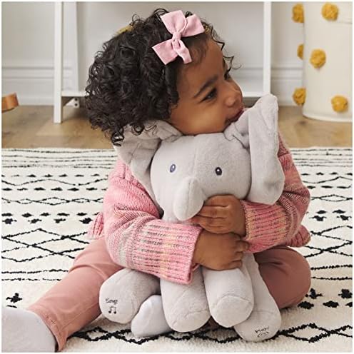 Gund Baby Official Animado Flappy The Elephant Backed Animal Baby Toy Plush para meninos e meninas, cinza, 12