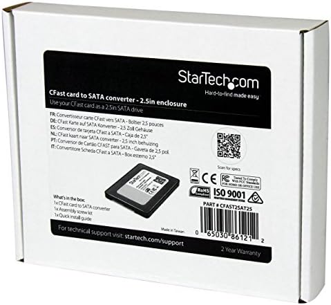 Startech.com Cast Card para o adaptador SATA com 2,5 Habitação - suporta SATA III - Converter do cartão de memória