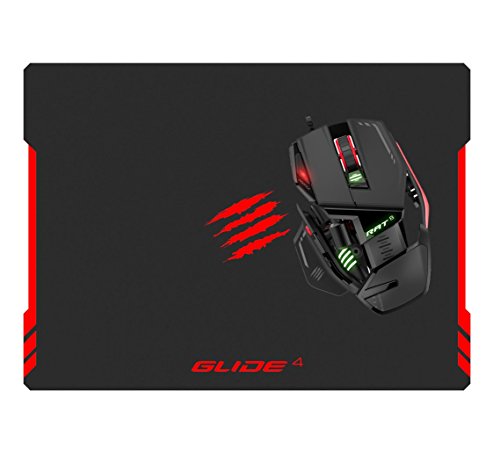 Black Mad Catz Rat8 Mouse de jogos ópticos com fio com uma superfície de jogo Glide 4