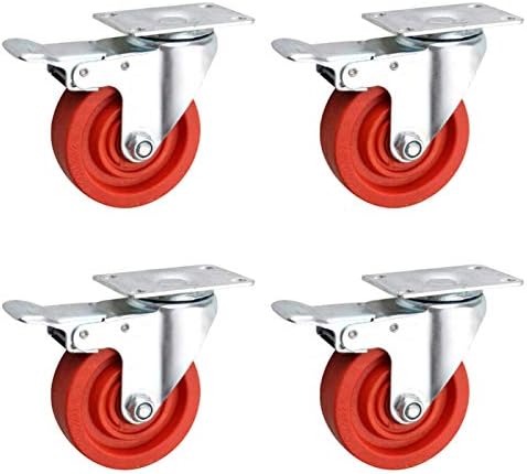 Rodas de nylon de serviço pesado de letras para o carrinho de compras de móveis, rodízios de 3/4 de polegada, rodas