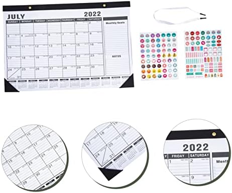 Tofficu 5pcs 2023 Acessórios para desktop do calendário da parede Acessórios decorados Calendário do escritório 2022-2023