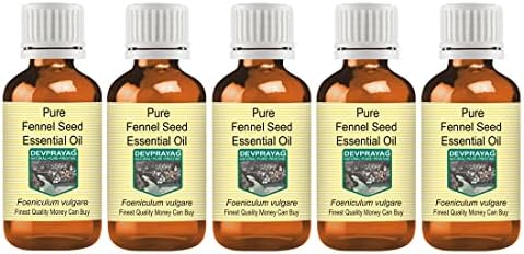 Devprayag Pure Fennel Seed Oil Feax Steam destilado 100ml x 5