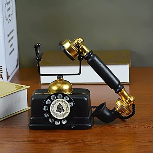 Creative Vintage Telephone Model Decor Decorativo Resina Antique Resina Handicraft Retro Bookshelf Decoração