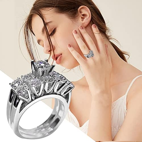2023 Novo diamante, seja empilhado moda anel criativo anel desgaste do dia de luxo rosa feminina rosa rosa -rosa -kle diamante