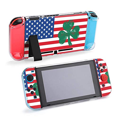 Caso para o Nintendo Switch, American Flag e Lucky Leaf Five Pieces Definir acessórios de console de casos de capa