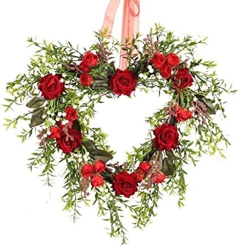 Zhaoleei Flores de rosa artificial Wreath Wreath Wreath Door Wall Wedding Home Decoration